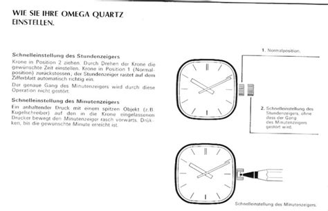 omega seamaster quartz uhrzeit einstellen